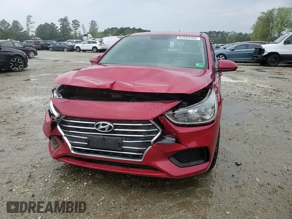 2022 Hyundai Accent SE with VIN 3KPC24A61NE171176, listed as a Copart auction lot 52094165 with 54,293 mi miles and Salvage Title. Bid and sale history available at carsss.com. Image 10.