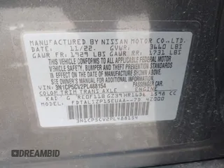 2023 Nissan Kicks SV with VIN 3N1CP5CV2PL488154, listed as a IAAI auction lot 42243416 with 36,535 mi miles and . Bid and sale history available at DreamBid. Image 9.