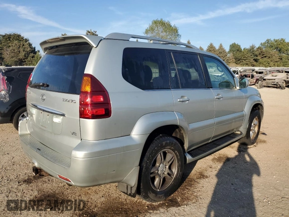 2004 Lexus GX 470 with VIN JTJBT20X840038653, listed as a Copart auction lot 78031564 with 237,017 mi miles and Salvage Title. Bid and sale history available at DreamBid. Image 3.