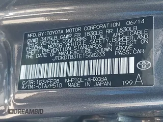 2014 Toyota Prius One with VIN JTDKDTB31E1568233, listed as a IAAI auction lot 42132907 with 96,093 mi miles and . Bid and sale history available at DreamBid. Image 9.