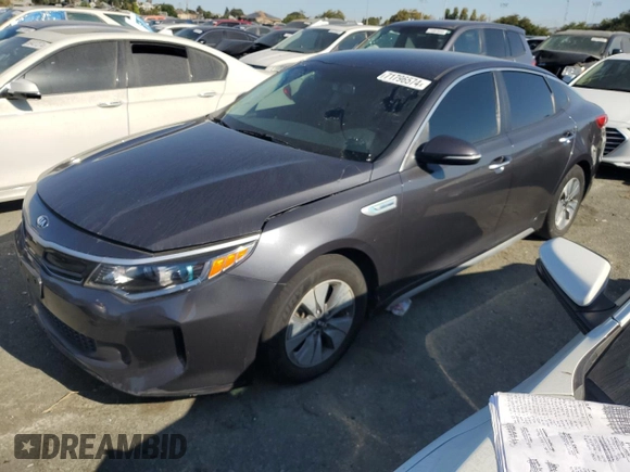 2017 Kia Optima Hybrid with VIN KNAGT4LEXH5016349, listed as a Copart auction lot 71796574 with 165,929 mi miles and Clean Title. Bid and sale history available at carsss.com. Image 1.