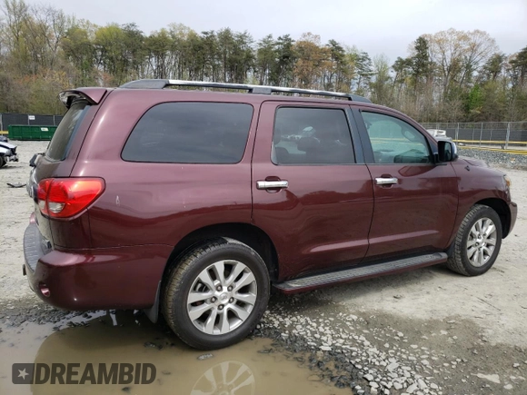 2008 Toyota Sequoia Limited with VIN 5TDZY68A88S010252, listed as a Copart auction lot 52701865 with 375,328 mi miles and Salvage Title. Bid and sale history available at DreamBid. Image 3.