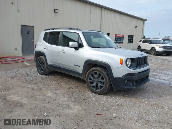 2017 Jeep Renegade Latitude with VIN ZACCJABB4HPG19706, listed as a IAAI auction lot 41520190 with 180,755 mi miles and . Bid and sale history available at DreamBid. Image 1.