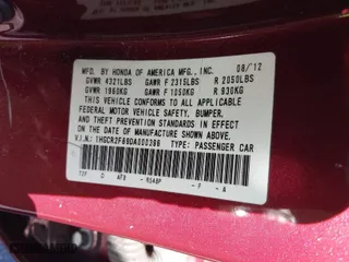 2013 Honda Accord Sdn EX-L with VIN 1HGCR2F89DA000396, listed as a IAAI auction lot 41226258 with 218,247 mi miles. Bid and sale history available at carsss.com. Image 9.