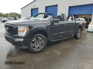2021 Ford F-150 XL with VIN 1FTEW1EP2MFA19832, listed as a Copart auction lot 57981895 with 66,766 mi miles and Salvage title. Bid and sale history available at DreamBid. Image 1.
