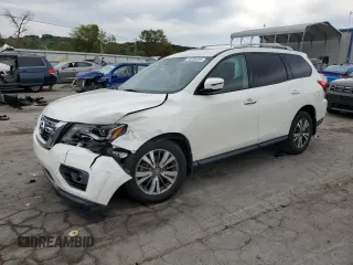2019 Nissan Pathfinder SV z VIN 5N1DR2MN2KC611458, wystawiony jako Copart lot #70230434 z przebiegiem 55 950 mil mil oraz Szkoda całkowita • Salvage title. Historia ofert i sprzedaży dostępna na DreamBid. Obrazek 1.