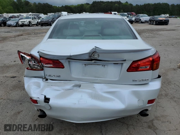 2006 Lexus IS 250 z VIN JTHBK262265024138, wystawiony jako Copart lot #52179695 z przebiegiem 199 509 mil mil oraz Szkody całkowita. Historia ofert i sprzedaży dostępna na DreamBid. Obrazek 6.