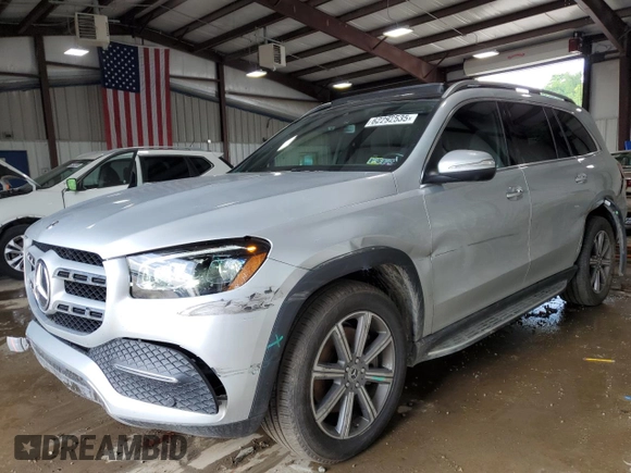 2020 Mercedes-Benz GLS 450 with VIN 4JGFF5KE3LA224520, listed as a Copart auction lot 62292535 with 69,020 mi miles and Salvage title. Bid and sale history available at DreamBid. Image 1.