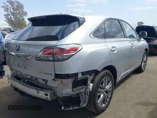2013 Lexus RX 450h with VIN JTJZB1BAXD2409160, listed as a IAAI auction lot 41916721 with 62,599 mi miles and . Bid and sale history available at DreamBid. Image 4.