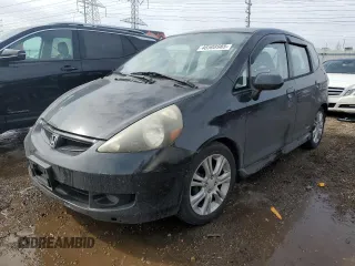 2008 Honda Fit Sport with VIN JHMGD386X8S021501, listed as a Copart auction lot 46508985 with 196,303 mi miles and Salvage Title. Bid and sale history available at carsss.com. Image 1.