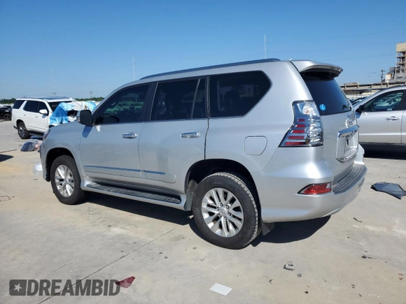 2015 Lexus GX 460 z VIN JTJBM7FX7F5092713, wystawiony jako Copart lot #55328785 z przebiegiem 85 366 mil mil oraz Szkoda całkowita • Salvage title. Historia ofert i sprzedaży dostępna na DreamBid. Obrazek 2.