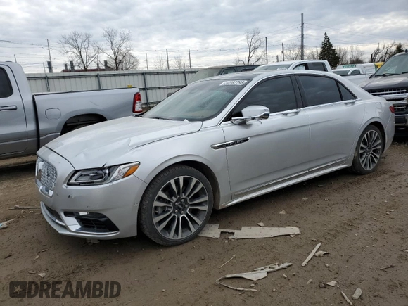 2017 Lincoln Continental Reserve with VIN 1LN6L9RP4H5603579, listed as a Copart auction lot 50582795 with 95,236 mi miles and Clean Title. Bid and sale history available at carsss.com. Image 1.
