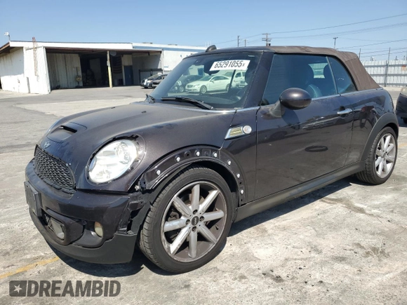 2013 MINI Convertible S with VIN WMWZP3C57DT551006, listed as a Copart auction lot 65291055 with 159,068 mi miles and Clean title. Bid and sale history available at DreamBid. Image 1.