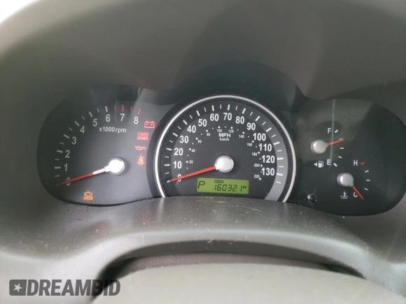 2010 Kia Sedona LX with VIN KNDMG4C32A6346124, listed as a Copart auction lot 79019814 with 160,321 mi miles and Salvage Title. Bid and sale history available at DreamBid. Image 9.