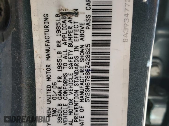 2006 Pontiac Vibe with VIN 5Y2SM67886Z428625, listed as a Copart auction lot 85814124 with 158,460 mi miles and Salvage Title. Bid and sale history available at carsss.com. Image 13.
