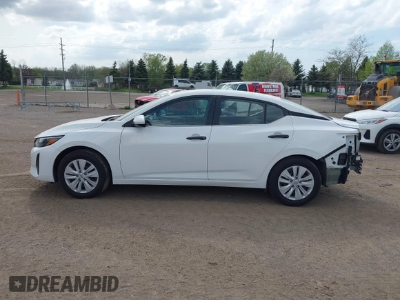 2025 Nissan Sentra S with VIN 3N1AB8BV3SY212859, listed as a IAAI auction lot 41582517 with 3,154 mi miles and . Bid and sale history available at DreamBid. Image 14.
