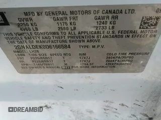 2013 Chevrolet Equinox LT with VIN 2GNALDEK0D6166584, listed as a IAAI auction lot 42005233 with 237,225 mi miles. Bid and sale history available at carsss.com. Image 9.