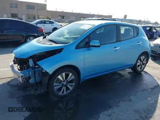 2015 Nissan LEAF S with VIN 1N4AZ0CP6FC330483, listed as a IAAI auction lot 42217559 with 35,216 mi miles and . Bid and sale history available at DreamBid. Image 2.