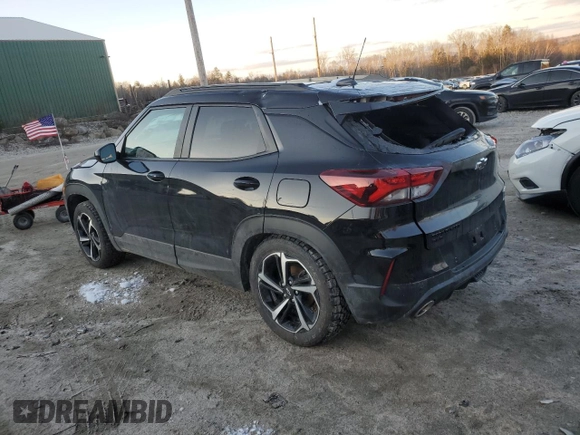 2021 Chevrolet TrailBlazer RS with VIN KL79MUSL4MB153028, listed as a Copart auction lot 72925592 with 44,413 mi miles. Bid and sale history available at carsss.com. Image 2.