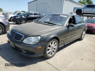 2003 Mercedes-Benz S 55 AMG with VIN WDBNG74J23A378637, listed as a Copart auction lot 52378705 with 128,745 mi miles and Salvage Title. Bid and sale history available at DreamBid. Image 1.