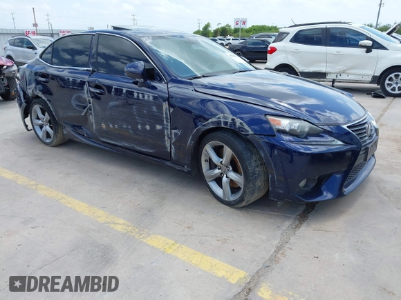 2014 Lexus IS 350 with VIN JTHBE1D20E5004506, listed as a IAAI auction lot 42536350 with 129,545 mi miles and . Bid and sale history available at DreamBid. Image 1.
