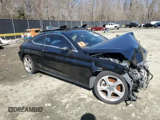 2017 Mercedes-Benz C 300 with VIN WDDWJ4KB6HF452935, listed as a Copart auction lot 46582135 with Not Provided miles and Salvage Title. Bid and sale history available at DreamBid. Image 4.
