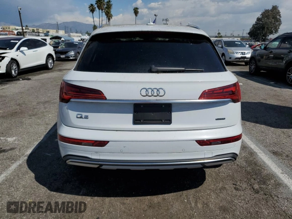 2022 Audi Q5 Premium with VIN WA1ABAFY1N2124432, listed as a Copart auction lot 46852544 with 11,442 mi miles and Salvage title. Bid and sale history available at DreamBid. Image 6.