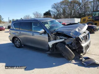 2020 Nissan Armada SL with VIN JN8AY2ND5LX015839, listed as a Copart auction lot 87852415 with 0 mi miles and Salvage Title. Bid and sale history available at carsss.com. Image 4.