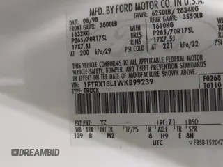1998 Ford F-150 с VIN 1FTRX18L1WKB99239, выставлен на аукционе IAAI как лот 41987823 с пробегом 217 930 миль миль и . История ставок и продаж доступна на DreamBid. Изображение 9.