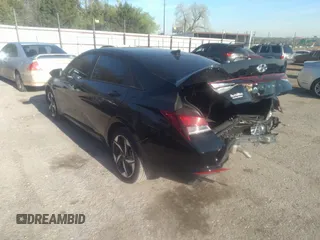 2023 Hyundai Elantra SEL with VIN KMHLS4AG1PU424103, listed as a IAAI auction lot 39127549 with 9,355 mi miles and . Bid and sale history available at DreamBid. Image 3.