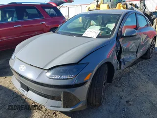 2023 Hyundai IONIQ 6 SEL with VIN KMHM34AC1PA037860, listed as a IAAI auction lot 41133163 with 7,334 mi miles. Bid and sale history available at carsss.com. Image 2.