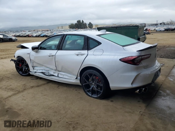 2023 Acura TLX Type S w/Performance Tire with VIN 19UUB7F93PA002597, listed as a Copart auction lot 46627305 with 29,024 mi miles and Non Repairable. Bid and sale history available at carsss.com. Image 2.