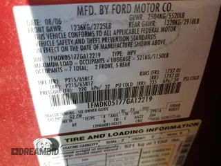 2007 Ford Freestyle SEL with VIN 1FMDK05177GA12219, listed as a Copart auction lot 79571274 with 136,348 mi miles and Salvage Title. Bid and sale history available at carsss.com. Image 12.
