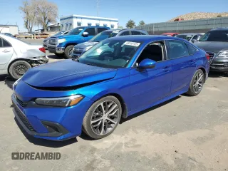 2023 Honda Civic Sedan Touring with VIN 2HGFE1F94PH306598, listed as a Copart auction lot 48559185 with 15,264 mi miles and Salvage Title. Bid and sale history available at carsss.com. Image 1.