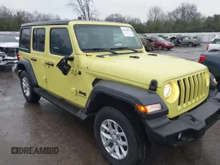 2023 Jeep Wrangler Sport with VIN 1C4HJXDG9PW631109, listed as a IAAI auction lot 41149861 with 27,570 mi miles and . Bid and sale history available at DreamBid. Image 6.
