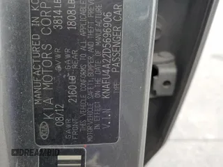 2013 Kia Forte EX with VIN KNAFU4A22D5696906, listed as a Copart auction lot 53113295 with 235,994 mi miles and Salvage Title. Bid and sale history available at carsss.com. Image 12.