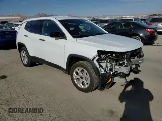 2025 Jeep Compass Sport with VIN 3C4NJDAN9ST508851, listed as a Copart auction lot 50844045 with 3,013 mi miles and Salvage title. Bid and sale history available at DreamBid. Image 12.