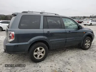 2006 Honda Pilot EX-L with VIN 2HKYF18506H508780, listed as a Copart auction lot 45502155 with 209,765 mi miles and Salvage Title. Bid and sale history available at DreamBid. Image 3.
