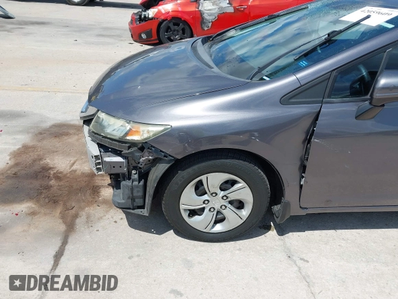 2014 Honda Civic Sedan LX with VIN 19XFB2F59EE079783, listed as a IAAI auction lot 42059609 with 179,922 mi miles. Bid and sale history available at carsss.com. Image 6.