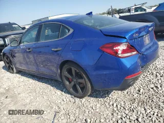 2020 Genesis G70 3.3T with VIN KMTG34LE9LU053508, listed as a Copart auction lot 75052004 with 135,388 mi miles and Salvage Title. Bid and sale history available at DreamBid. Image 2.