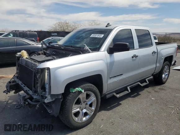 2018 Chevrolet Silverado 1500 Custom with VIN 3GCPCPEH0JG134579, listed as a Copart auction lot 50581845 with 125,133 mi miles and Salvage Title. Bid and sale history available at DreamBid. Image 1.