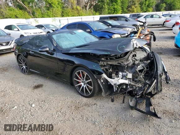 2015 Mercedes-Benz SL 63 AMG with VIN WDDJK7EA3FF031618, listed as a Copart auction lot 50321245 with 27,889 mi miles and Salvage title. Bid and sale history available at DreamBid. Image 4.