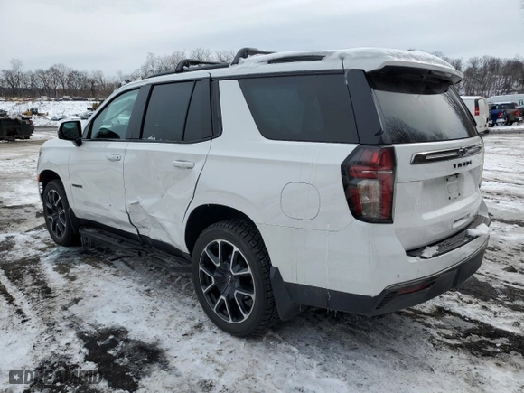 2021 Chevrolet Tahoe RST with VIN 1GNSKRKD7MR311702, listed as a Copart auction lot 44184065 with 47,584 mi miles and Salvage Title. Bid and sale history available at carsss.com. Image 2.