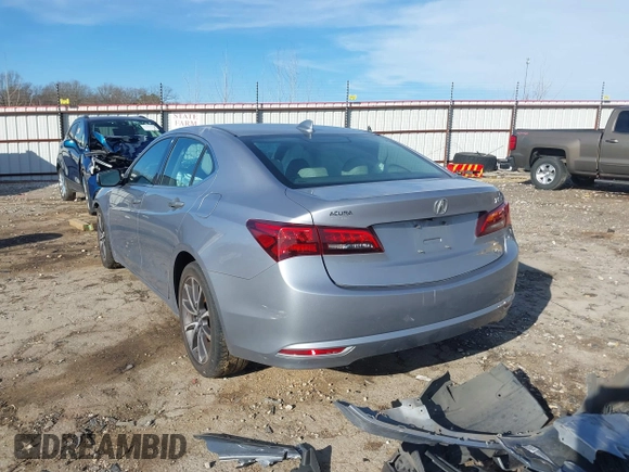 2015 Acura TLX V6 Tech with VIN 19UUB3F5XFA007901, listed as a IAAI auction lot 41477974 with 1 mi miles. Bid and sale history available at carsss.com. Image 3.