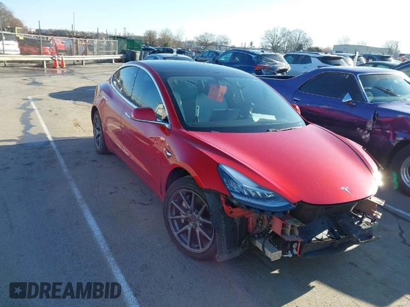 2020 Tesla Model 3 Long Range with VIN 5YJ3E1EB4LF668470, listed as a IAAI auction lot 41743651 with 151,957 mi miles. Bid and sale history available at carsss.com. Image 1.