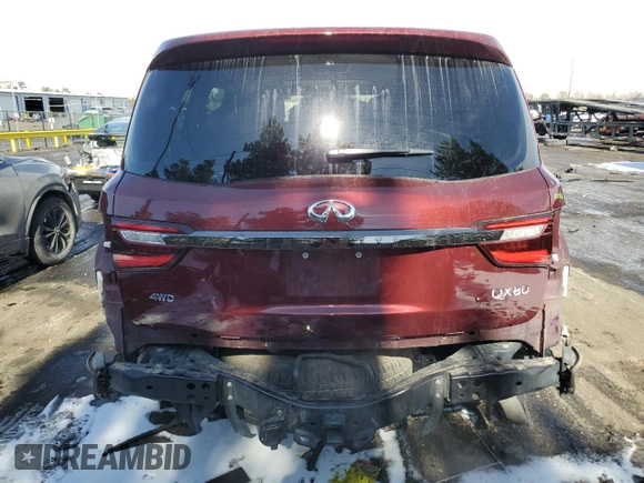 2022 Infiniti QX80 PREMIUM SELECT with VIN JN8AZ2AE8N9291774, listed as a Copart auction lot 44748755 with 42,604 mi miles and Clean Title. Bid and sale history available at carsss.com. Image 6.