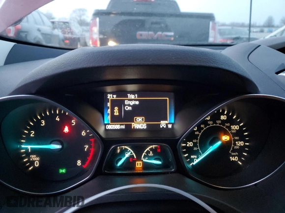 2017 Ford Escape SE with VIN 1FMCU9GD1HUC77223, listed as a Copart auction lot 89197455 with 80,566 mi miles and Non Repairable. Bid and sale history available at DreamBid. Image 9.