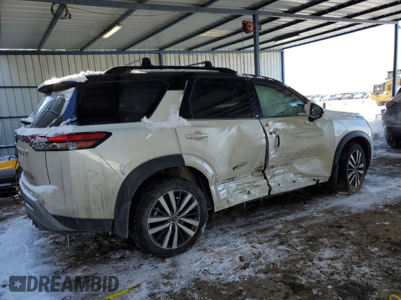 2024 Nissan Pathfinder Platinum z VIN 5N1DR3DK2RC225287, wystawiony jako Copart lot #89407945 z przebiegiem 20 991 mil mil oraz Szkoda całkowita • Salvage title. Historia ofert i sprzedaży dostępna na DreamBid. Obrazek 3.