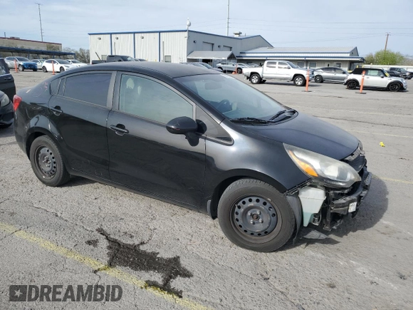 2014 Kia Rio LX with VIN KNADM4A36E6370196, listed as a Copart auction lot 52152155 with 123,672 mi miles and Salvage Title. Bid and sale history available at DreamBid. Image 4.