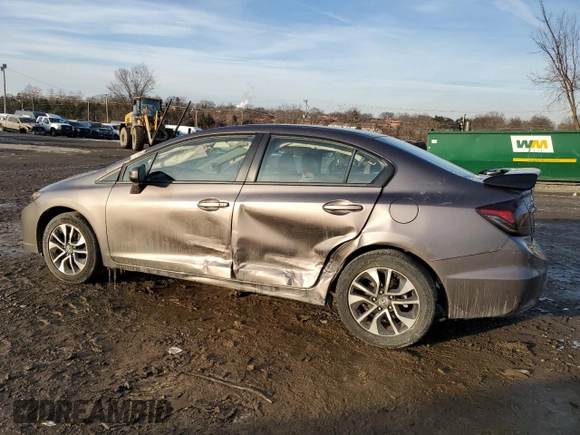 2015 Honda Civic EX with VIN 19XFB2F81FE292688, listed as a Copart auction lot 41737485 with 46,710 mi miles and Salvage Title. Bid and sale history available at carsss.com. Image 2.
